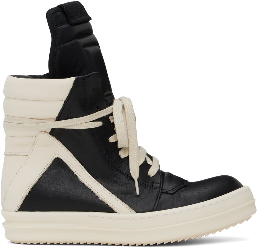 Sneakers og sko Rick Owens Rick Owens Hollywood Geobasket Sort | RP01E7894 LCO