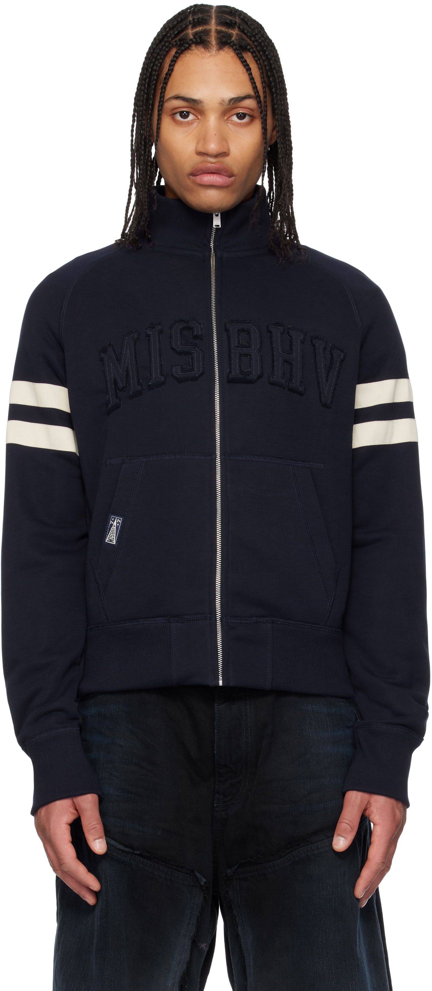 Sweatshirt MISBHV MISBHV Zuma Zip-Up Sweater Mørkeblå | 250M150, 0