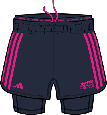 Shorts adidas Originals BMW Berlin Marathon 2025 2-in-1 Running Shorts Mørkeblå | jz6450, 0