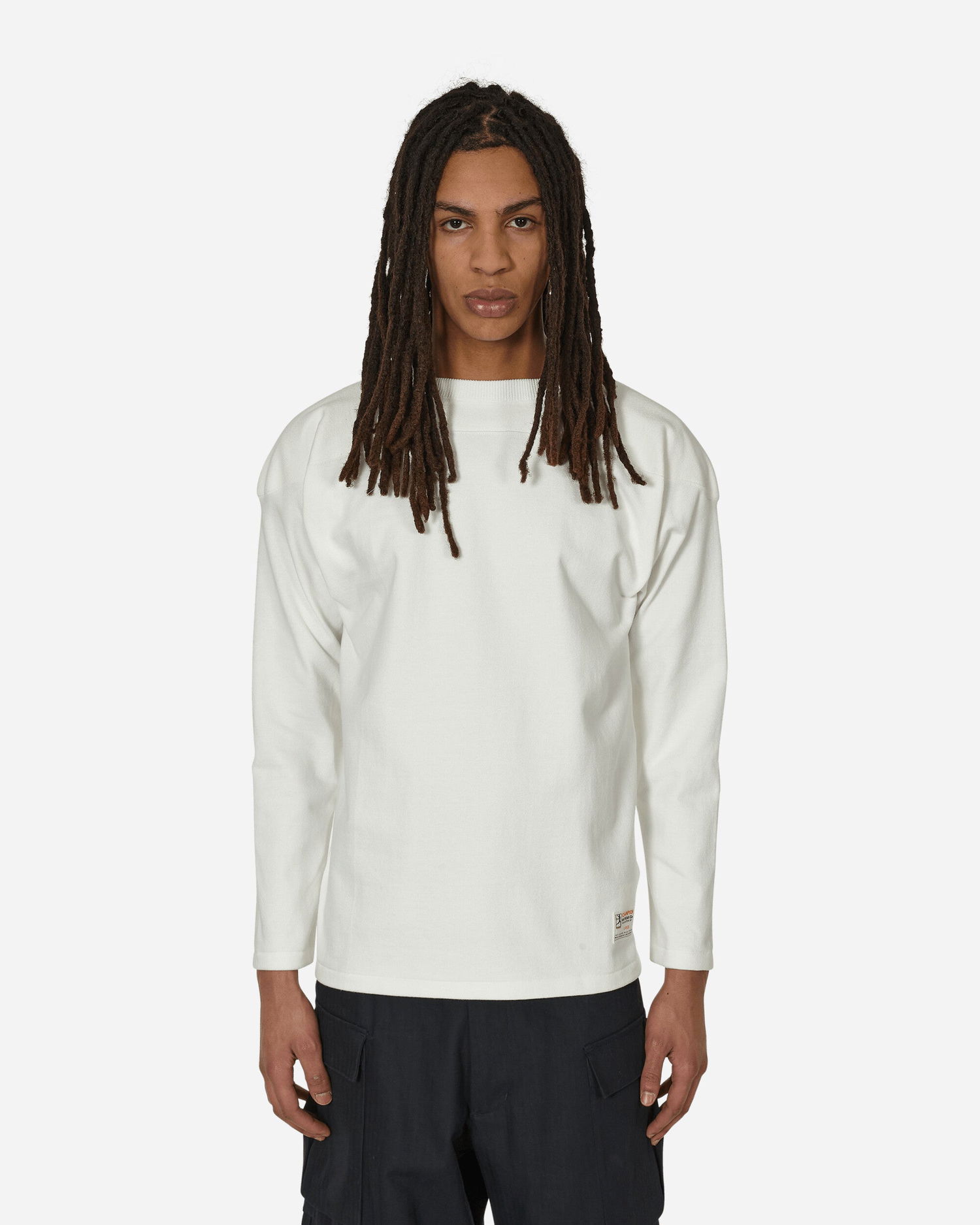 T-shirt Champion Made in Japan Crewneck Longsleeve T-Shirt White Hvid | C3-T422 WHITE, 0