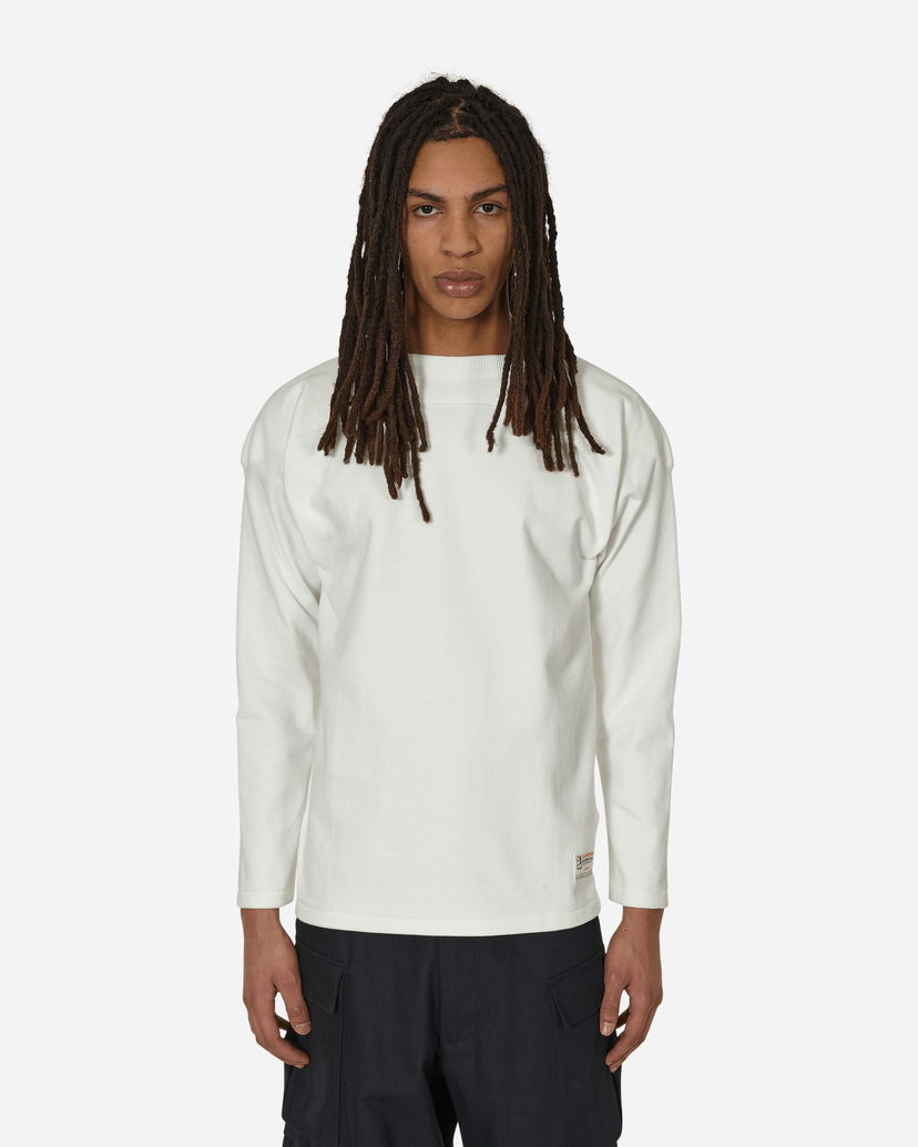 T-shirt Champion Made in Japan Crewneck Longsleeve T-Shirt White Hvid | C3-T422 WHITE