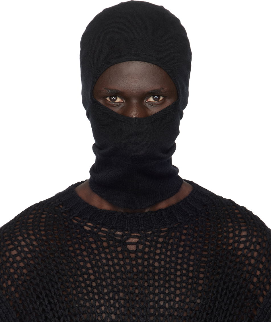 Beanie Rick Owens Rick Owens Porterville Skull Balaclava Sort | RU02D6478 WS, 0
