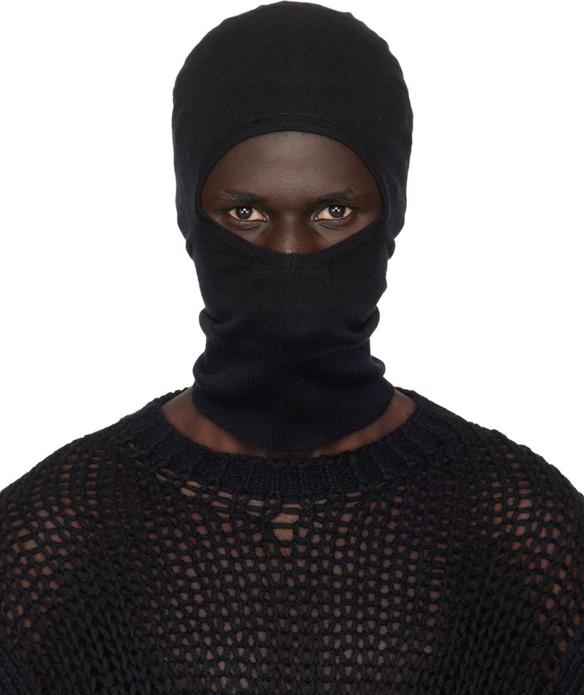 Beanie Rick Owens Rick Owens Porterville Skull Balaclava Sort | RU02D6478 WS