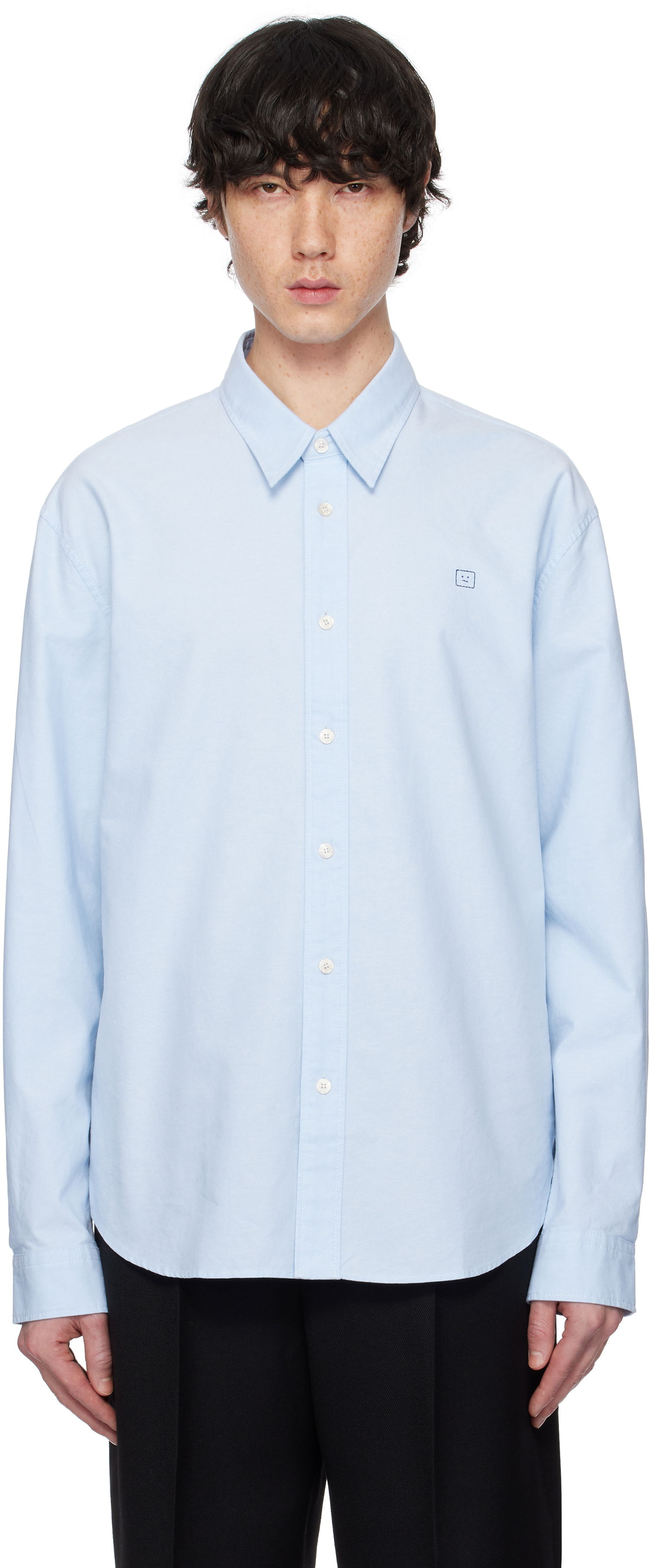 Skjorte Acne Studios Acne Studios Button-Up Shirt Blå | CB0096-, 0