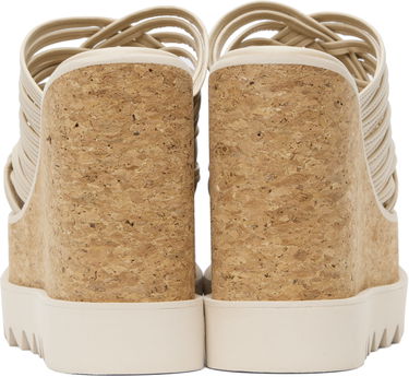 Tilbehør Stella McCartney Stella McCartney Sneak-Elyse Woven Platform Wedge Sandals Beige | 810545APADB0, 1