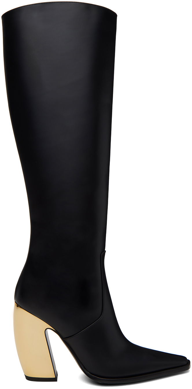 Tøj Bottega Veneta Bottega Veneta Tex Knee-High Boots Sort | 763838 V2VJ0