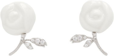 Øreringe SHUSHU/TONG YVMIN Edition Ceramic Rose Earrings Hvid | 25645WHT00DLR, 0