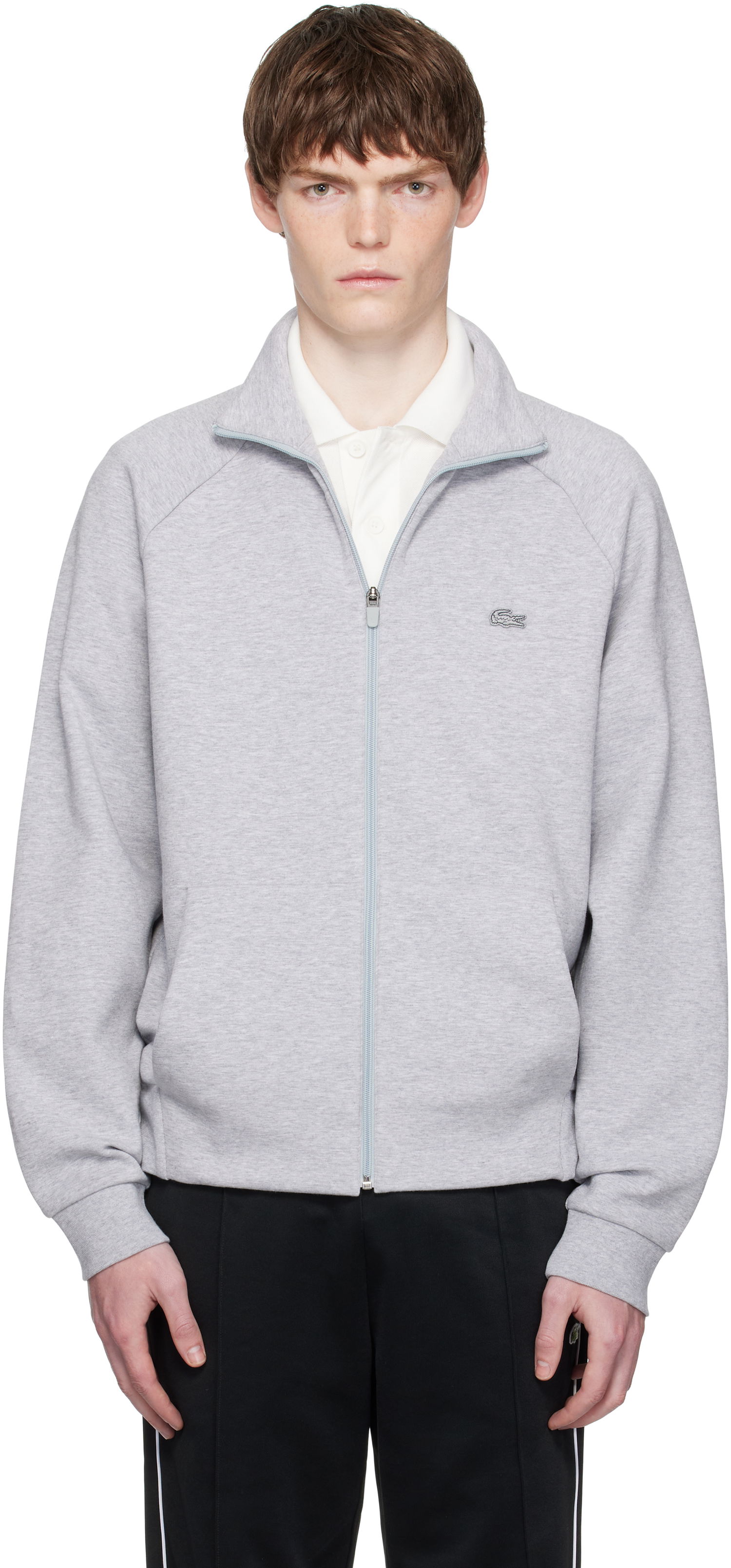 Sweatshirt Lacoste Lacoste Double Faced Jersey Zip-Up Sweatshirt Grå | SH9559_CCA, 0