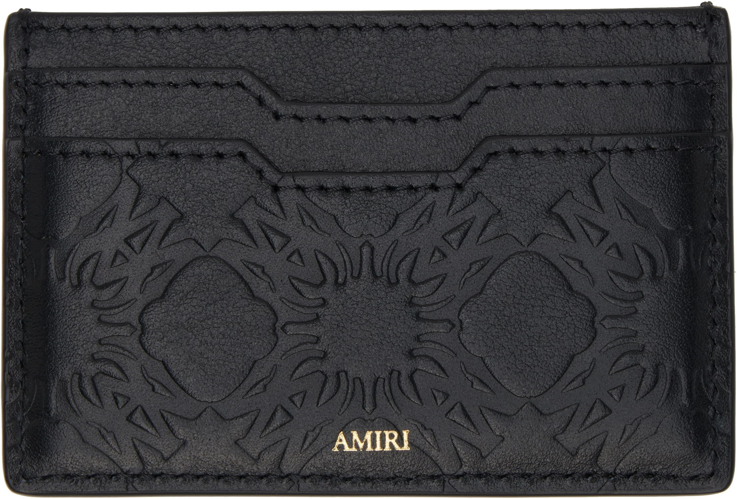Tegnebog AMIRI 'MA' Quad Leather Card Holder Sort | AMACCO1014, 1
