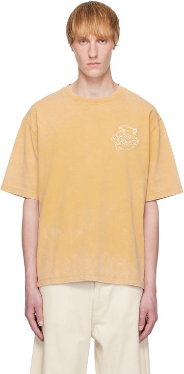 T-shirt MAISON KITSUNÉ Maison Kitsuné Lemonade Chest Embroidery T-Shirt Gul | OM00115KJ0119, 0