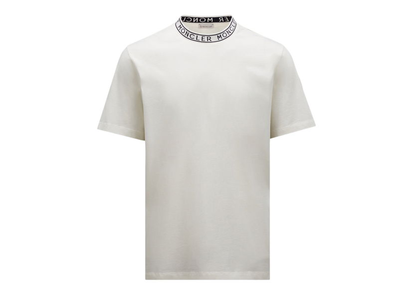 T-shirt Moncler Logo Collar T-Shirt Off White Hvid | I10918C000128390T032