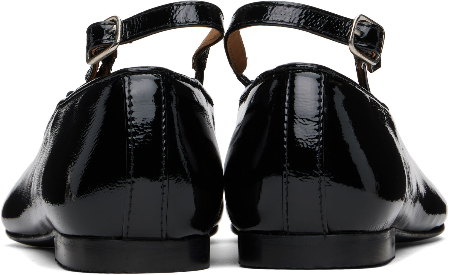 Sneakers og sko A.P.C. Lace-Up Ballerina Flats Sort | PXCAI-F53309, 1