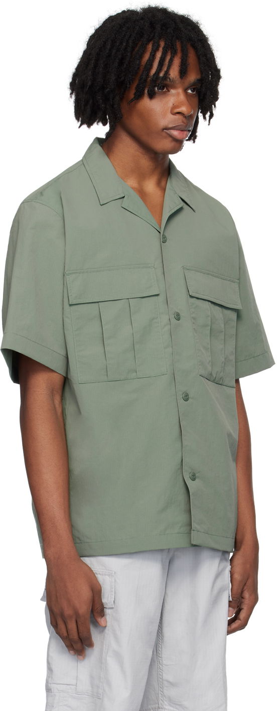 Skjorte Carhartt WIP Short Sleeve Camp Collar Shirt Grøn | I033022, 1