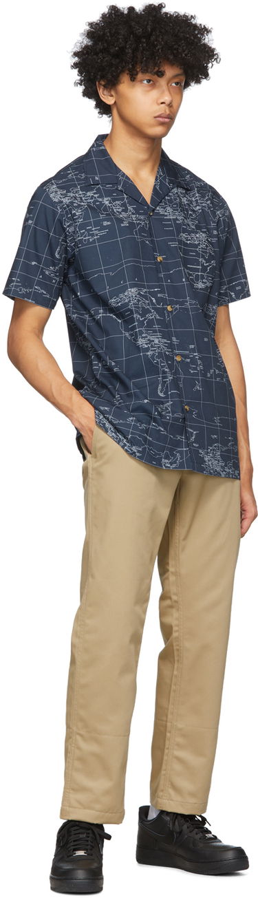 Skjorte CLOT Clot Global Haze Print Shirt Mørkeblå | CLSH20SS20011, 3