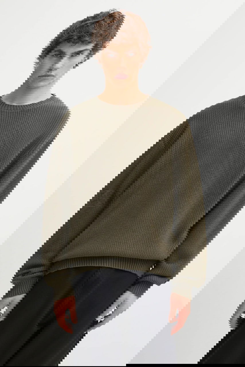 Sweater DAILY PAPER Ribbed Crew Neck Sweater Band Knit Grøn | 2522025, 0