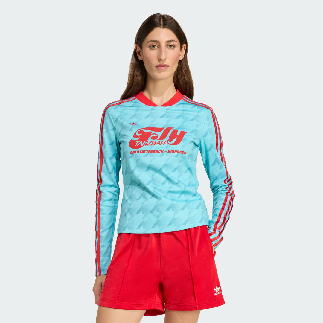 Jersey adidas Performance Slim-Fit Long Sleeve Football Jersey with Allover Print Turkis | JW0271, 0