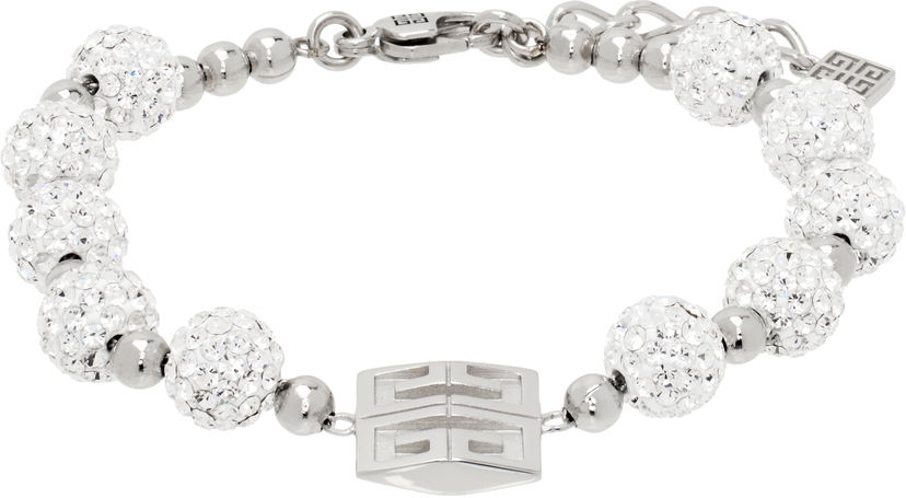 Armbånd Givenchy Crystal Embellished 4G Logo Charm Bracelet Metalisk | BF20HPF05M040