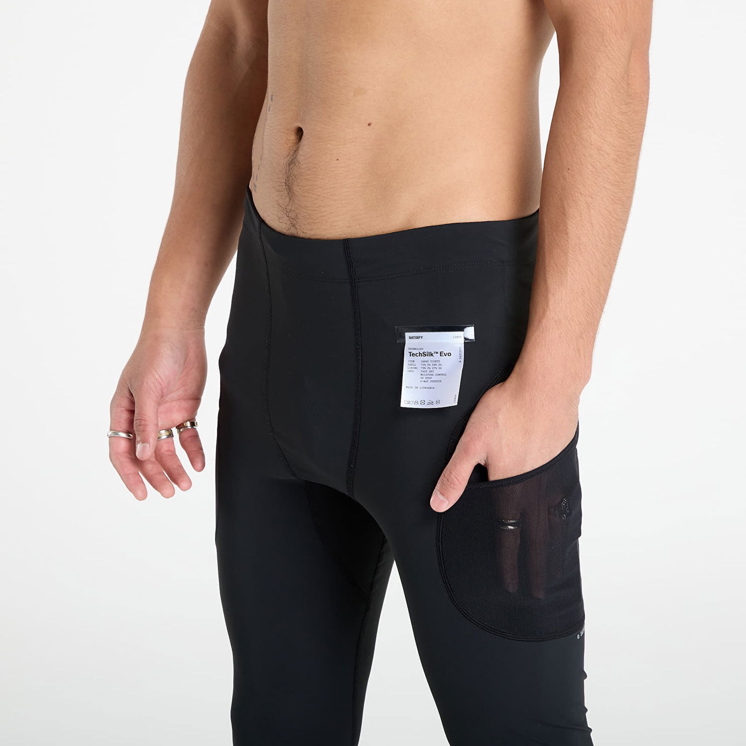 Sokker Satisfy Satisfy TechSilk Evo Cargo Tights Sort | 12038-BK, 1