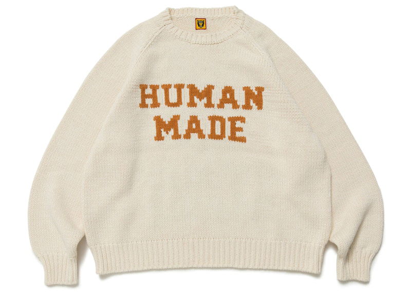 Sweater Human Made Knit Raglan Sweater Hvid | HM24CS034