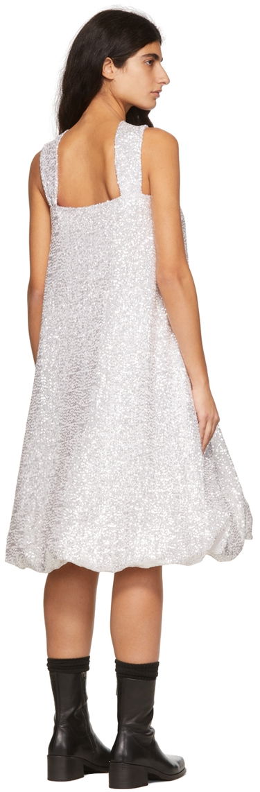 Kjole We11done We11done Sequin Bubble Dress Metalisk | WD-OP1-22-182-W-WH, 2
