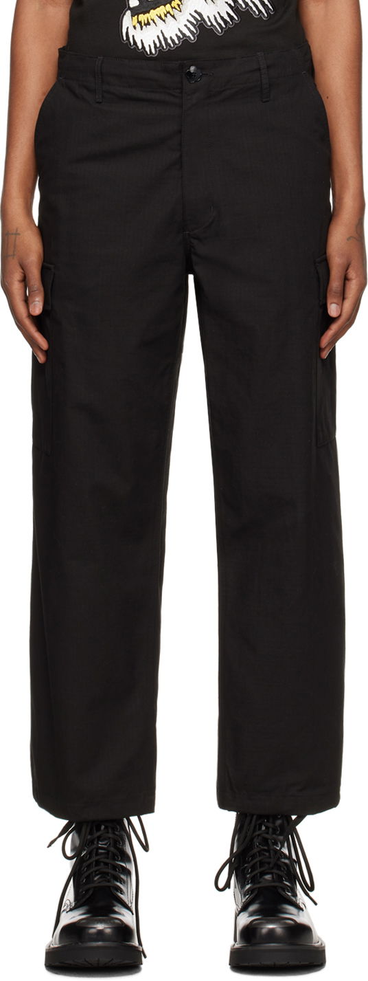 Cargo bukser KENZO Paris Drawstring Cargo Pants Sort | FE55PA2429DL