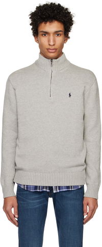 Half-Zip Ribbed Sweater
