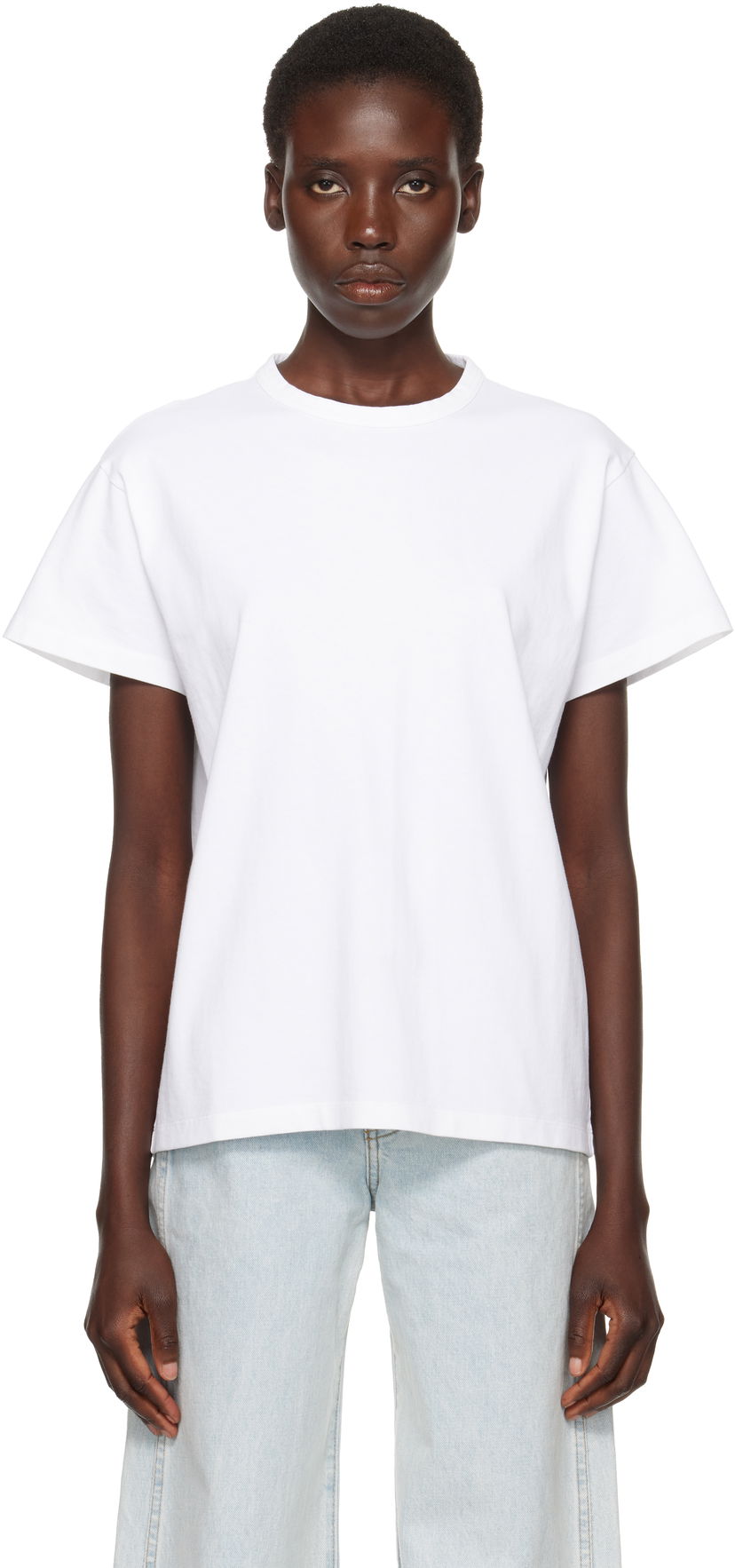 T-shirt Khaite KHAITE Maeve T-Shirt Hvid | 2386197