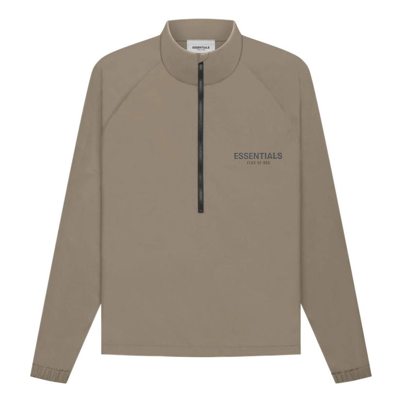 Sweatshirt Fear of God Essentials Half Zip Track Jacket Brun | FOG-FW21-017