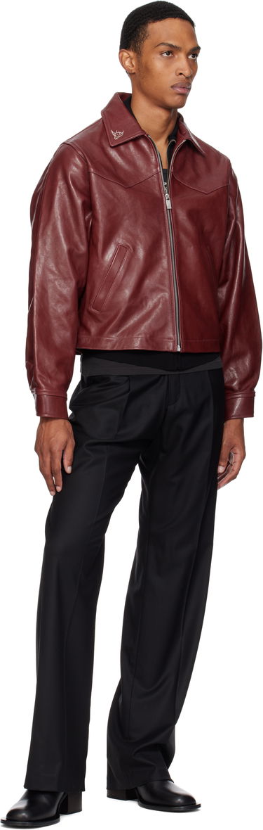 Jakke Enfants Riches Déprimés Enfants Riches Déprimés Principe de l'Amour Western Leather Jacket Bourgogne | 030-508, 3