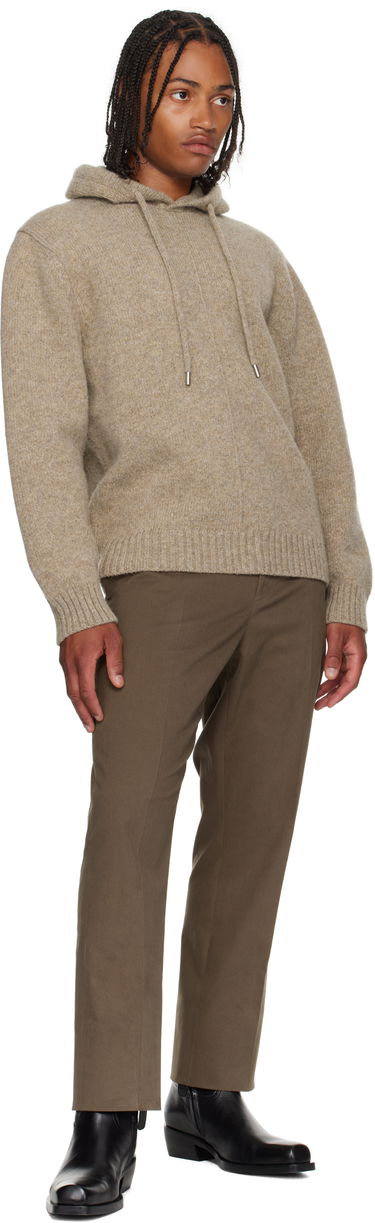 Sweatshirt FERRAGAMO Ferragamo Knit Hoodie Beige | 786243, 3