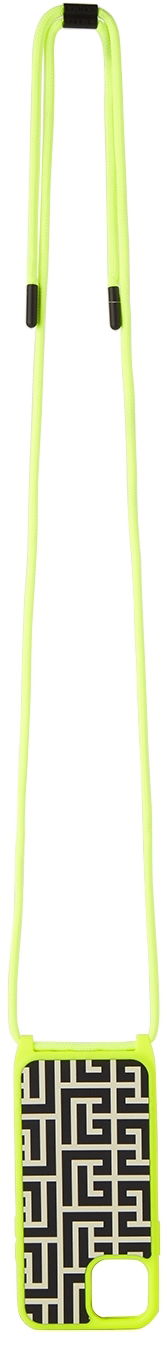 Skuldertaske Balmain Balmain Logo Crossbody iPhone 12 Case Gul | WN0SC137LSMD