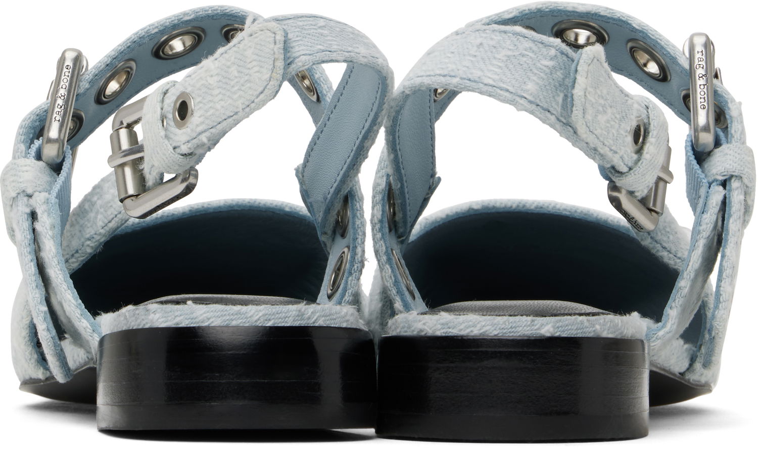 Tøj rag & bone Rag & Bone Moto Astra Slingback Slippers Blå | WFF25SF1013CO13, 1
