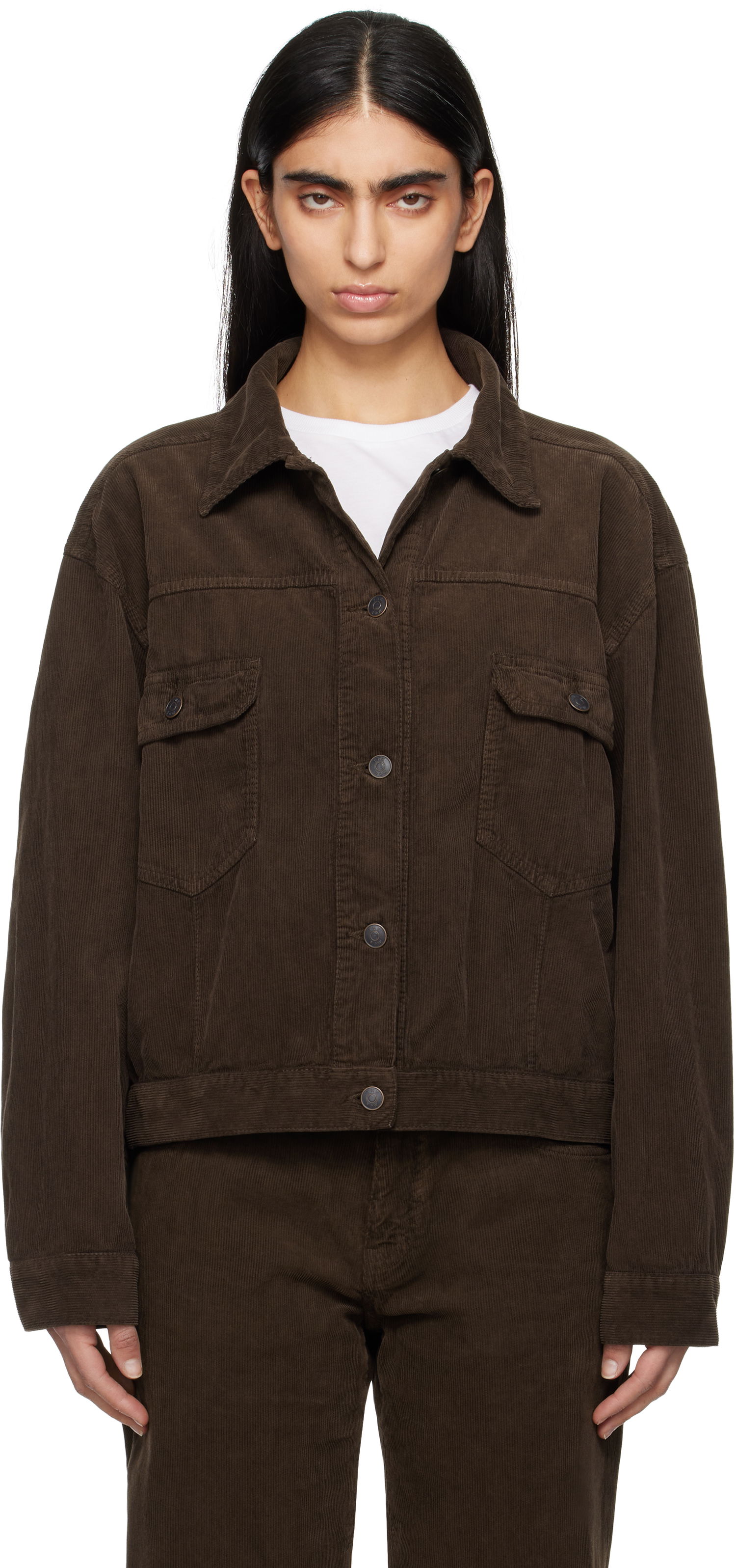 Jakke The Row The Row Ness Corduroy Jacket Brun | 7552-W3724, 0