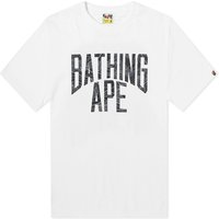 T-shirt BAPE Layered Line Camo College T-Shirt Hvid | 001TEJ801030M-WHB, 1