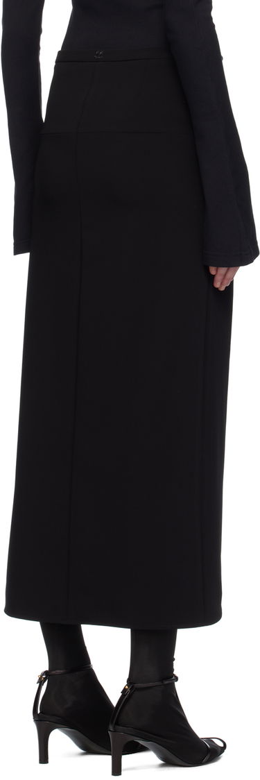 Nederdel Courrèges Courrèges Ellipse Midi Skirt Sort | 224CJU142PL0159, 2