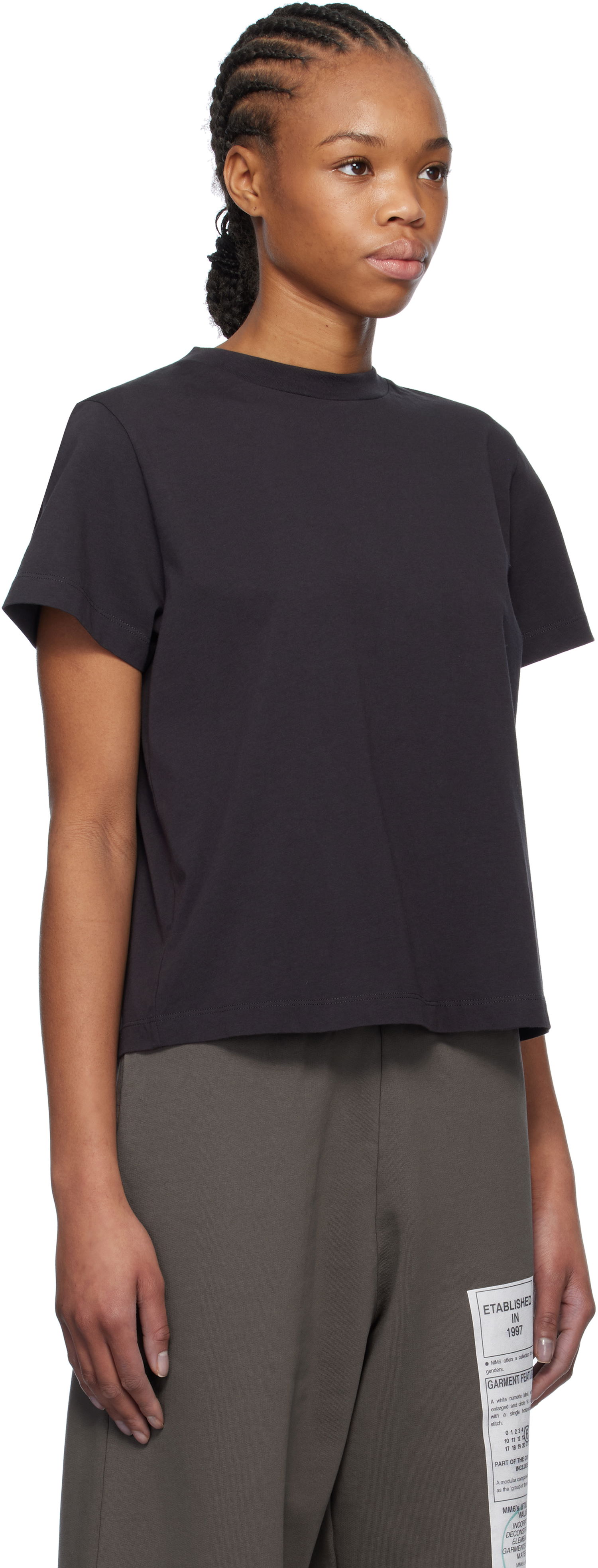 Crop top Maison Margiela MM6 Maison Margiela Spliced T-Shirt Sort | S52GC0334 S24311, 1