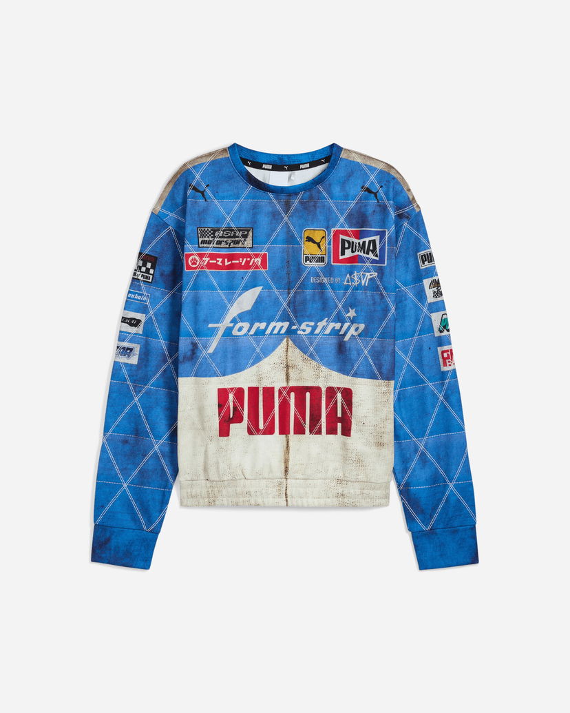 Sweatshirt Puma A$AP Rocky Quilted Sweatshirt Blå | 631125-01