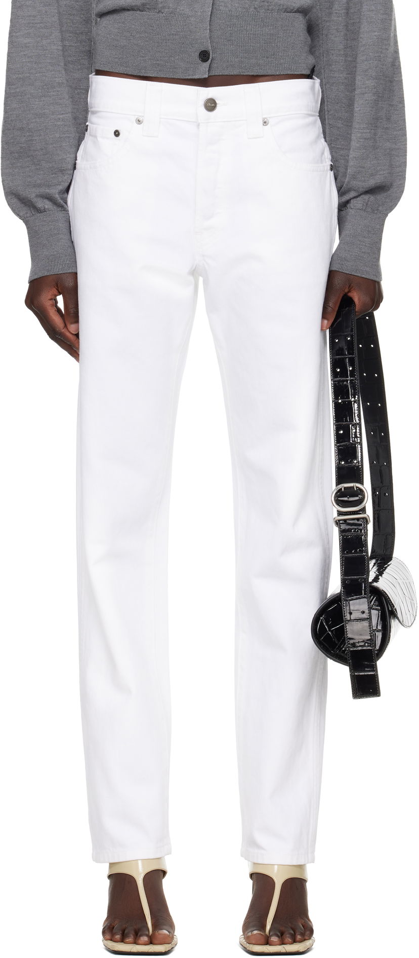 Jeans Khaite KHAITE Callum Jeans Hvid | 1166913100
