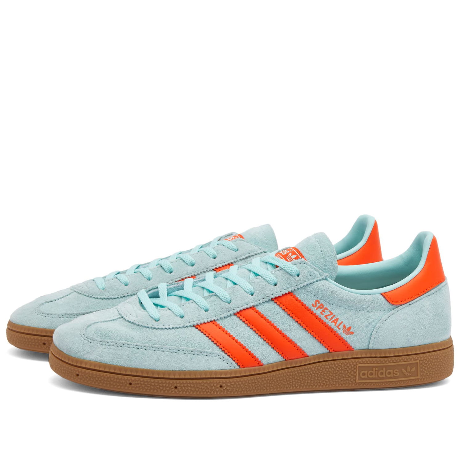 Sneakers og sko adidas Originals Adidas Handball Spezial Sneakers in Semi Flash Aqua/Impact Orange/Gum, Turkis | IH5374, 0