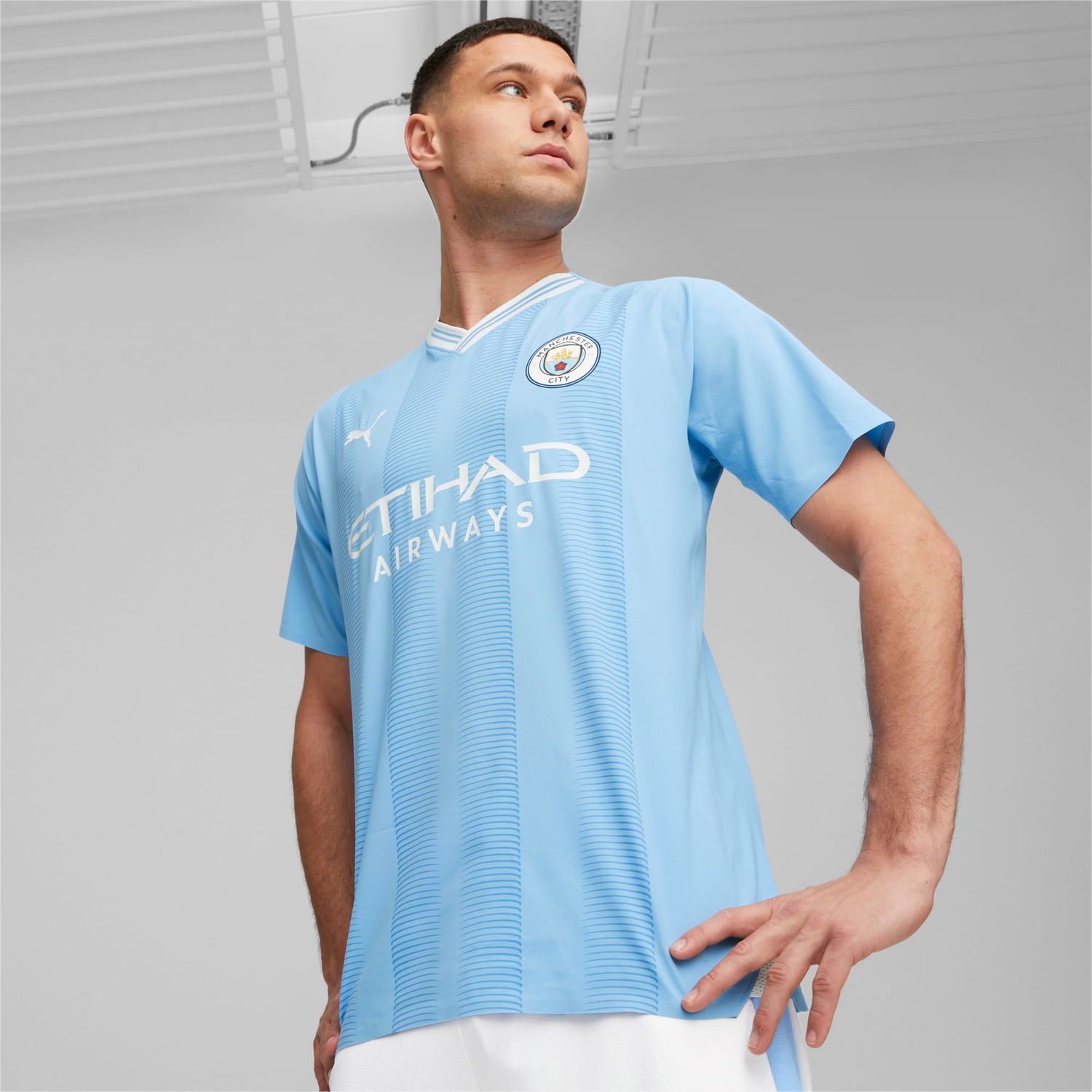 Jersey Puma Manchester City 23/24 Home Authentic Jersey Blå | 770437_01, 0