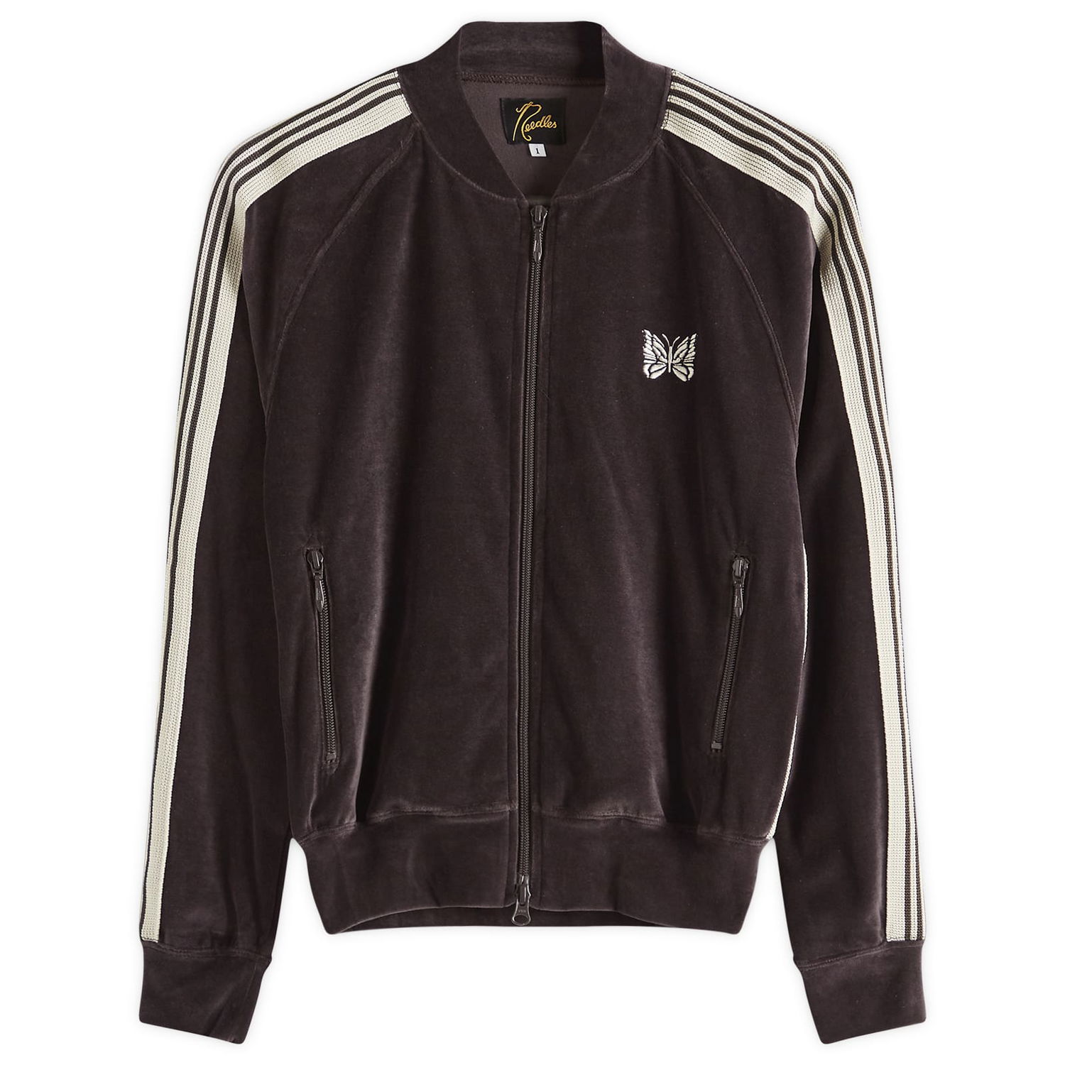 Bomberjakke Needles Needles Women's Rib Collar Track Jacket, Size L Lilla | QV319-B, 1