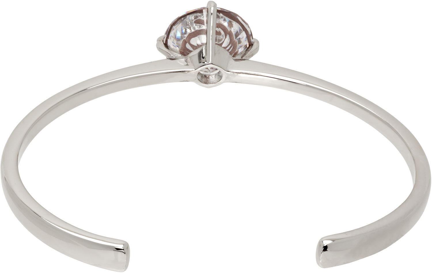 Armbånd Maison Margiela MM6 Maison Margiela Silver & White Enamel Logo Cuff Bracelet Metalisk | SM6UY0101 P8372, 1