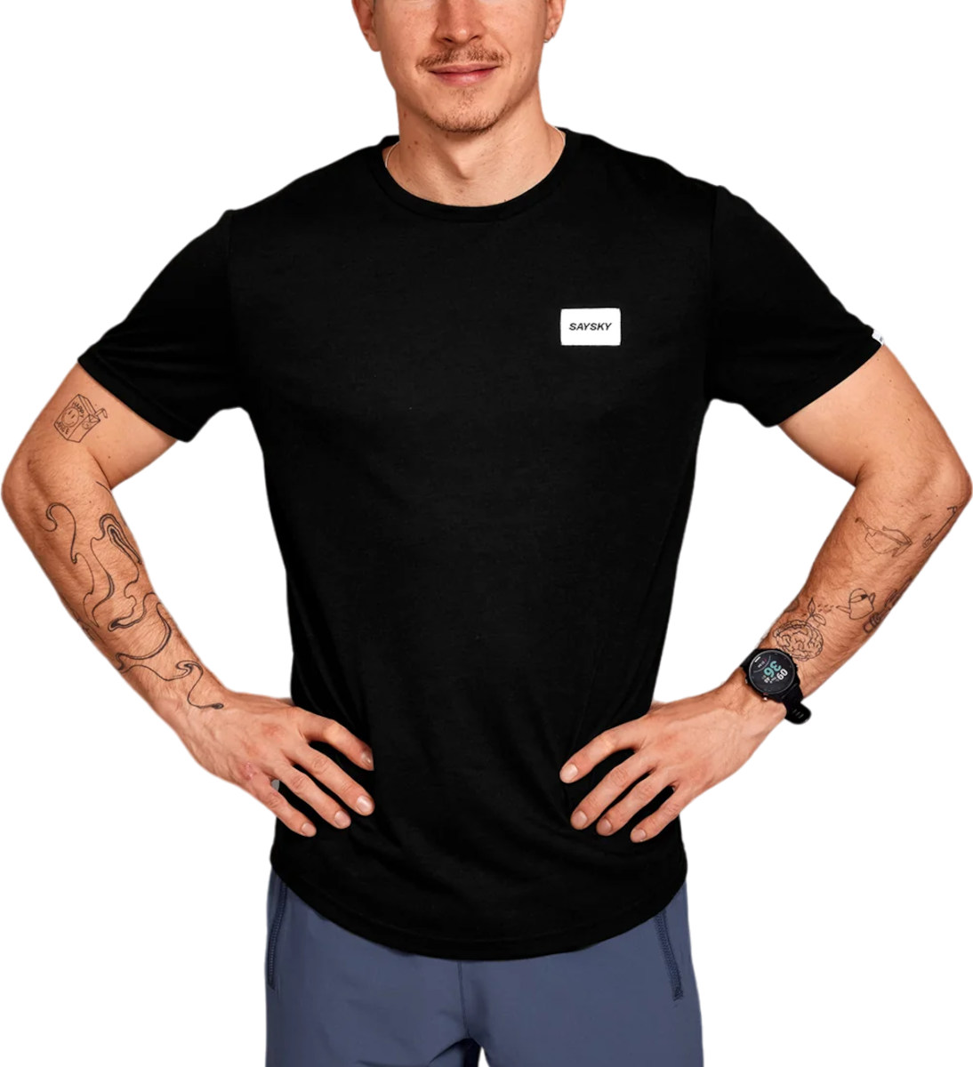 T-shirt Saysky Saysky Clean Motion T-Shirt Sort | xmrss51c901, 0