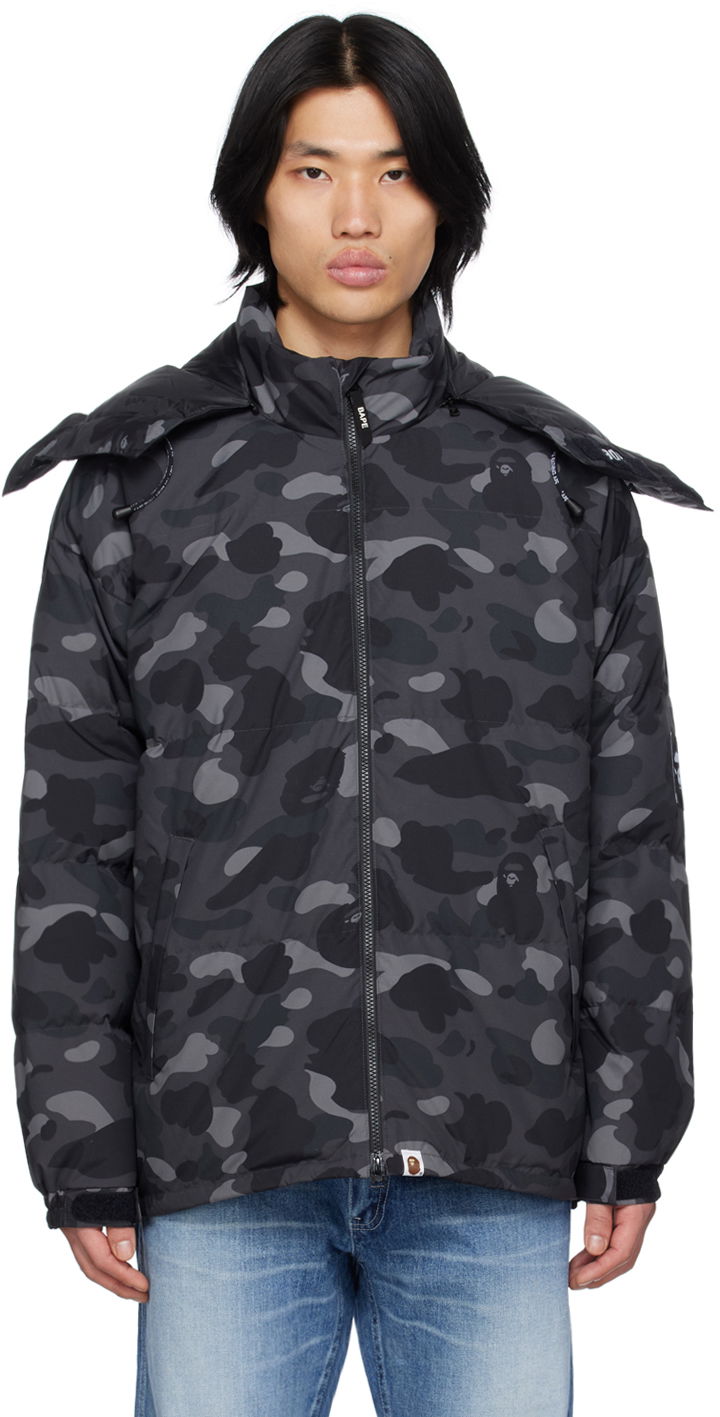 Jakke BAPE Camouflage Down Jacket Sort | 001DNI801002M, 0