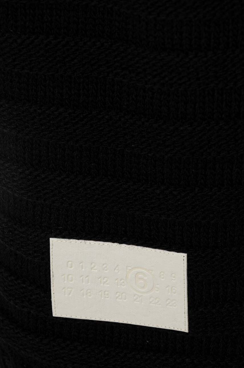 Tørklæde Maison Margiela Wool Scarf With Applique Sort | S52TE0054.M13040, 1