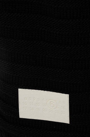 Tørklæde Maison Margiela Wool Scarf With Applique Sort | S52TE0054.M13040, 1