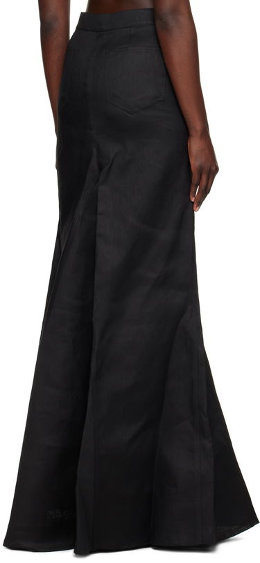 Nederdel Rick Owens Rick Owens Hollywood Godet Maxi Skirt Sort | RP01E7369 TWL, 2
