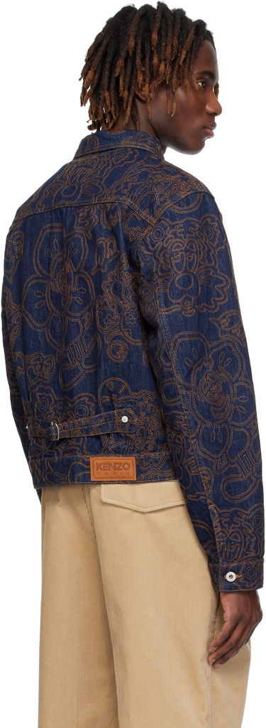 Jakke KENZO Kenzo Paris VERDY Edition Embroidered Denim Trucker Jacket Blå | FF55DV3096V1, 2