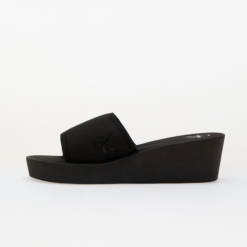 Sneakers og sko CALVIN KLEIN Jeans Beach Wedge Slide Ca Black Sort | YW0YW01725 0GJ