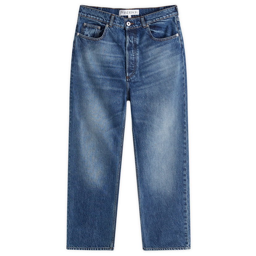 Jeans JW Anderson Cropped Straight Leg Jeans Blå | DT0094-PG1619-844